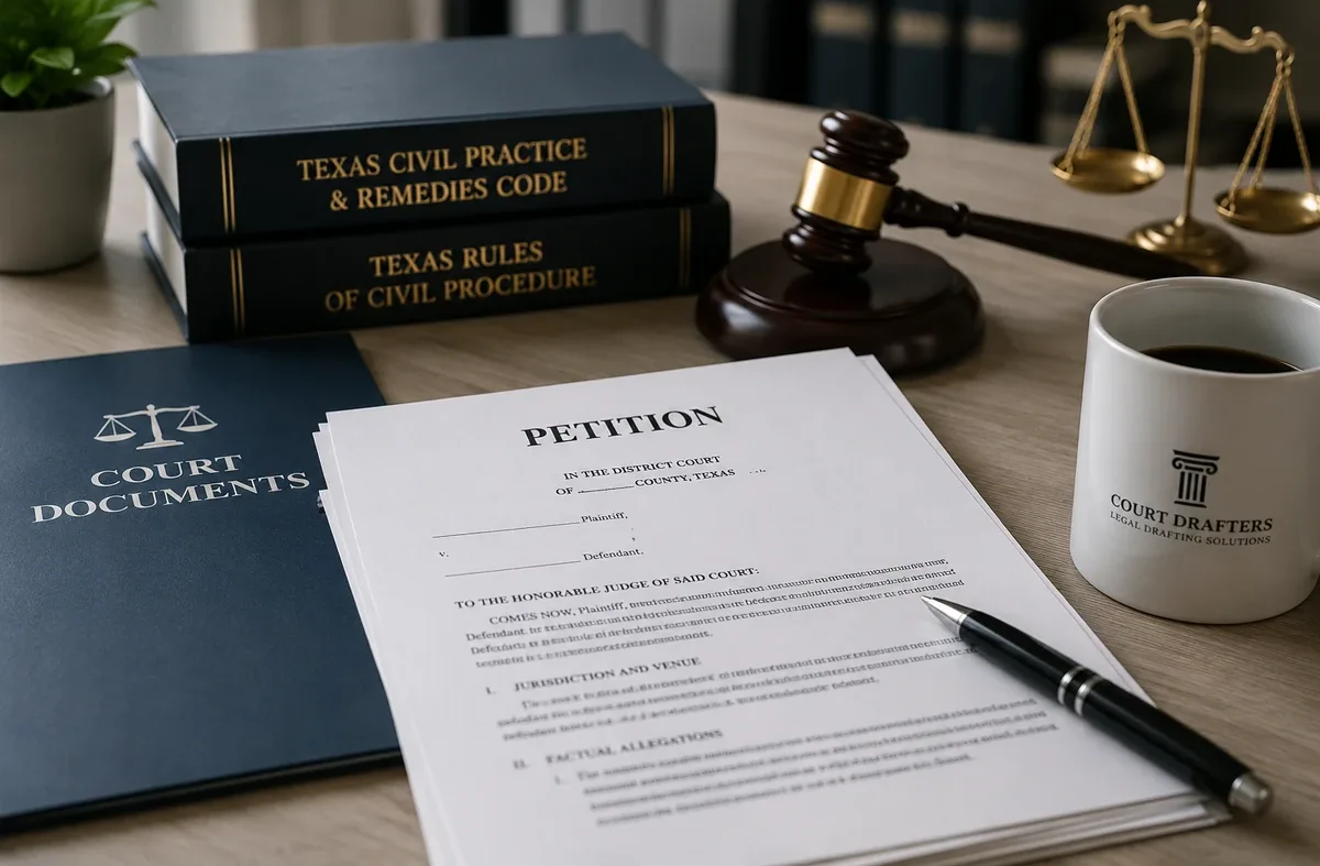 Texas divorce papers and document preparation guide